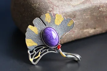 

S925 sterling silver super beauty purple crystal temperament pendant