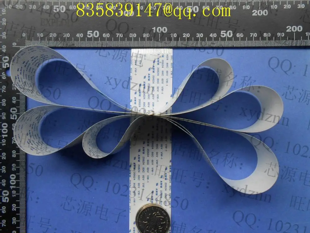 

FFC cable 1.25 pitch-24pin-1500mm-A same direction flexible flat cable ROHS customization is available