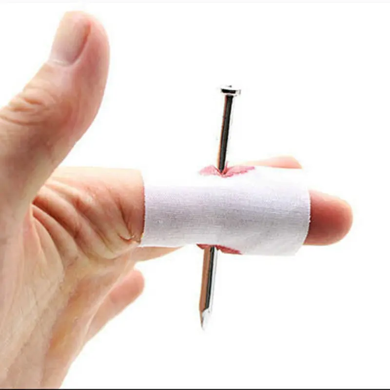 

5pcs/Set Novelty Magic Bloody Prank Joke Tricky Toy Fake Nail Through Finger Trick Prop