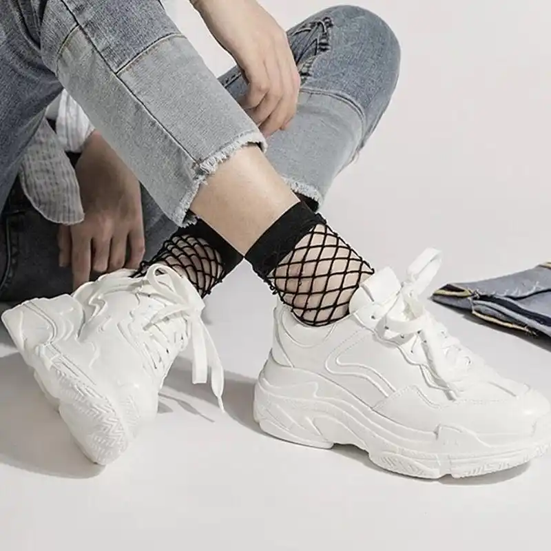 white womens platform sneakers