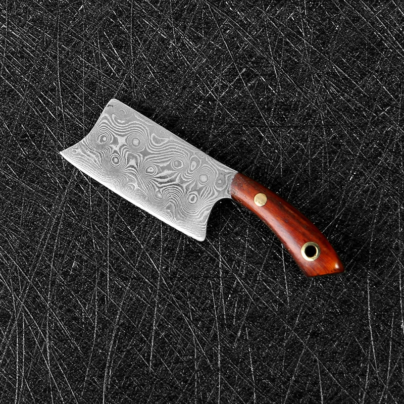 XITUO дамасский стальной мини-нож для шеф-повара, нож для фруктов, карманный нож для ключей, кухонный нож для переноски, Подарочный нож