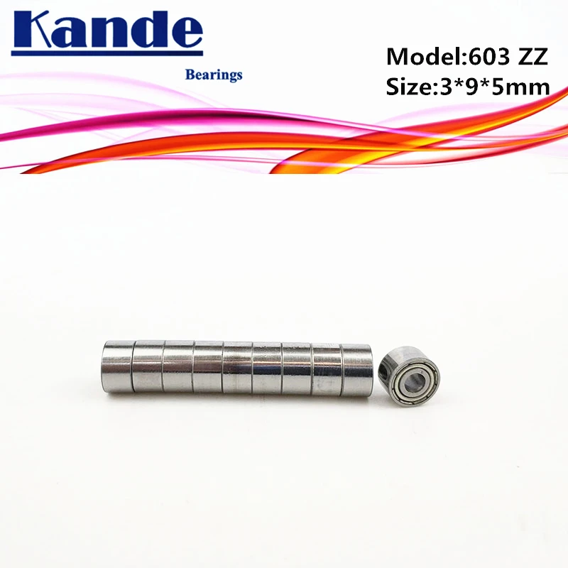 Kande подшипники 603 603ZZ 603 ZZ 10 шт. ABEC-1 ABEC-3 ABEC-5 миниатюрный шариковый подшипник с глубоким жёлобом 3x9x5 мм 603-2Z