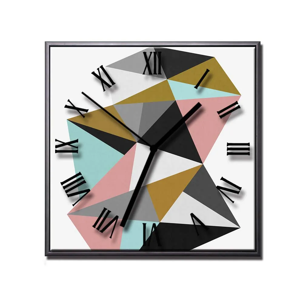 Pop Canvas Painting geometric Posters and Prints Wall Clocks Art Modern