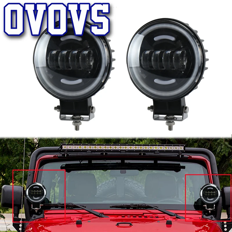 6 Inch Round Led Driving Work Lights Front Bumper Lamp 35W Led