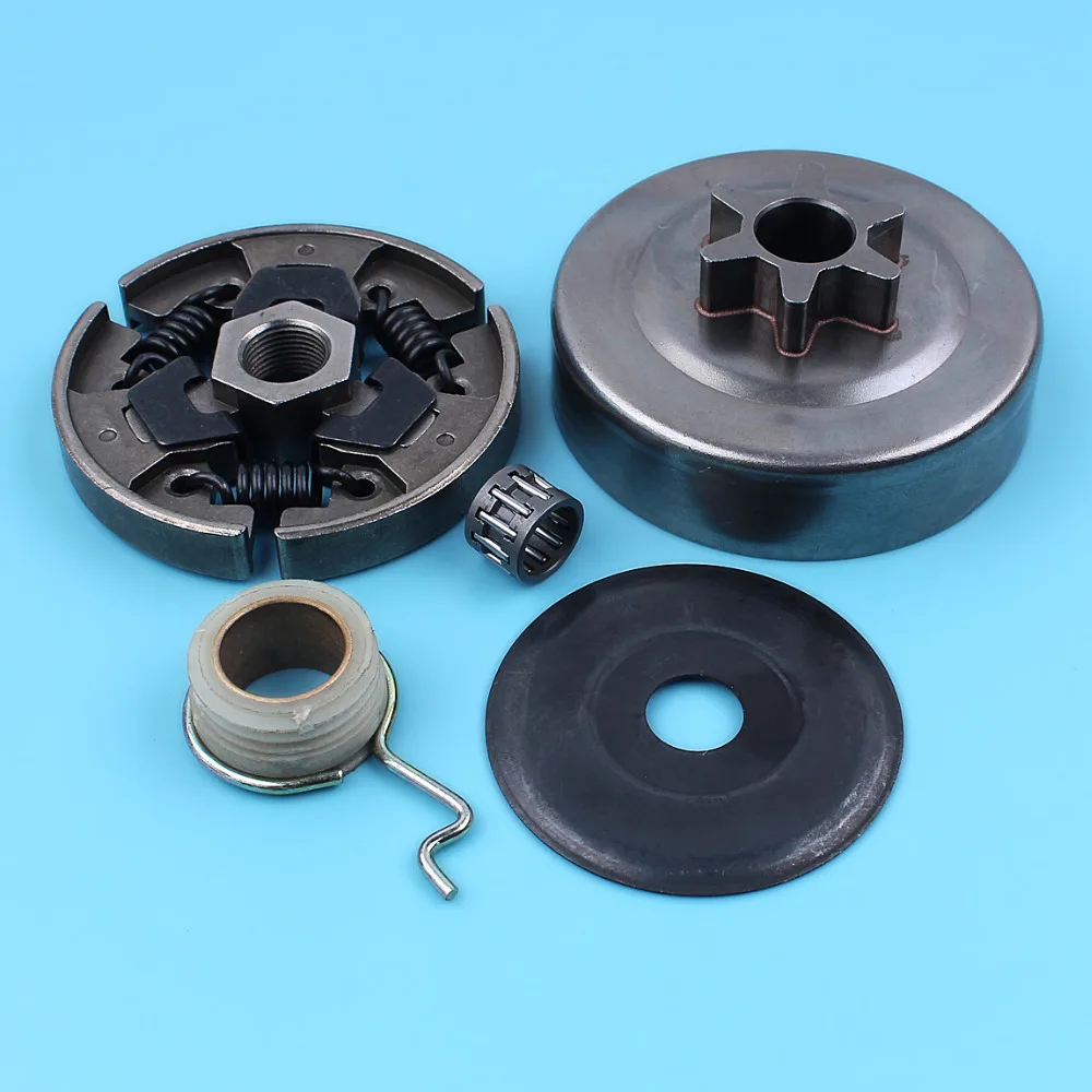 3/8" 6T Clutch & Clutch Drum w/ Bearing Washer Worm Gear for Stihl