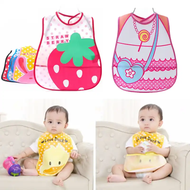 baberos de tela y plastico