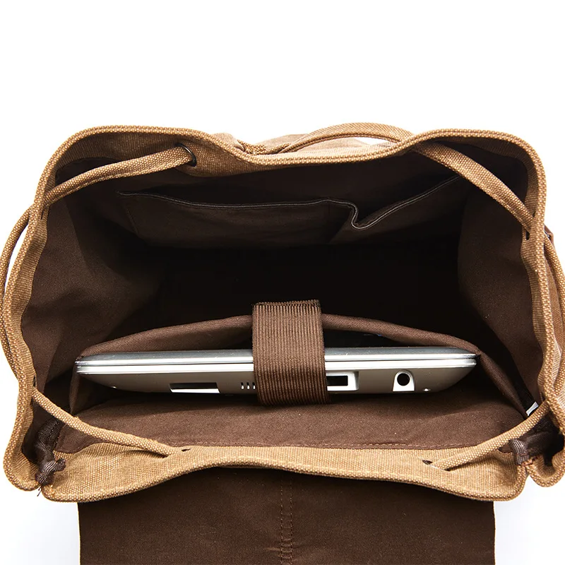 Canvas Double Shoulder Backpack High Quality Student Laptop Daypacks Bag Large-Capacity Travel Backpack Outdoor Storage Bag