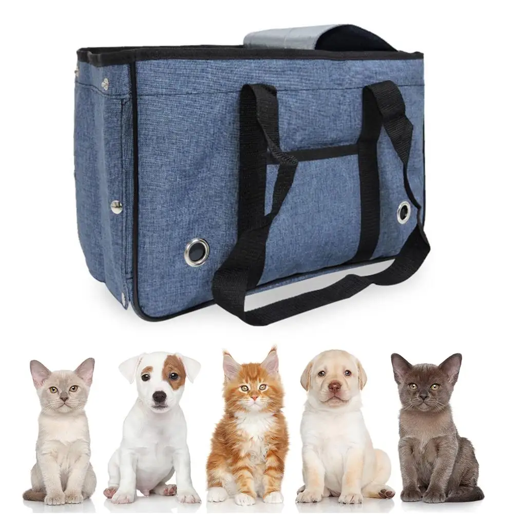 Переносная сумка для кота собаки домашнего животного, путешествие, домашнее животное, сумка-переноска, полностью закрытая, открывающаяся крыша, сумка для домашних животных, рюкзак для путешествий