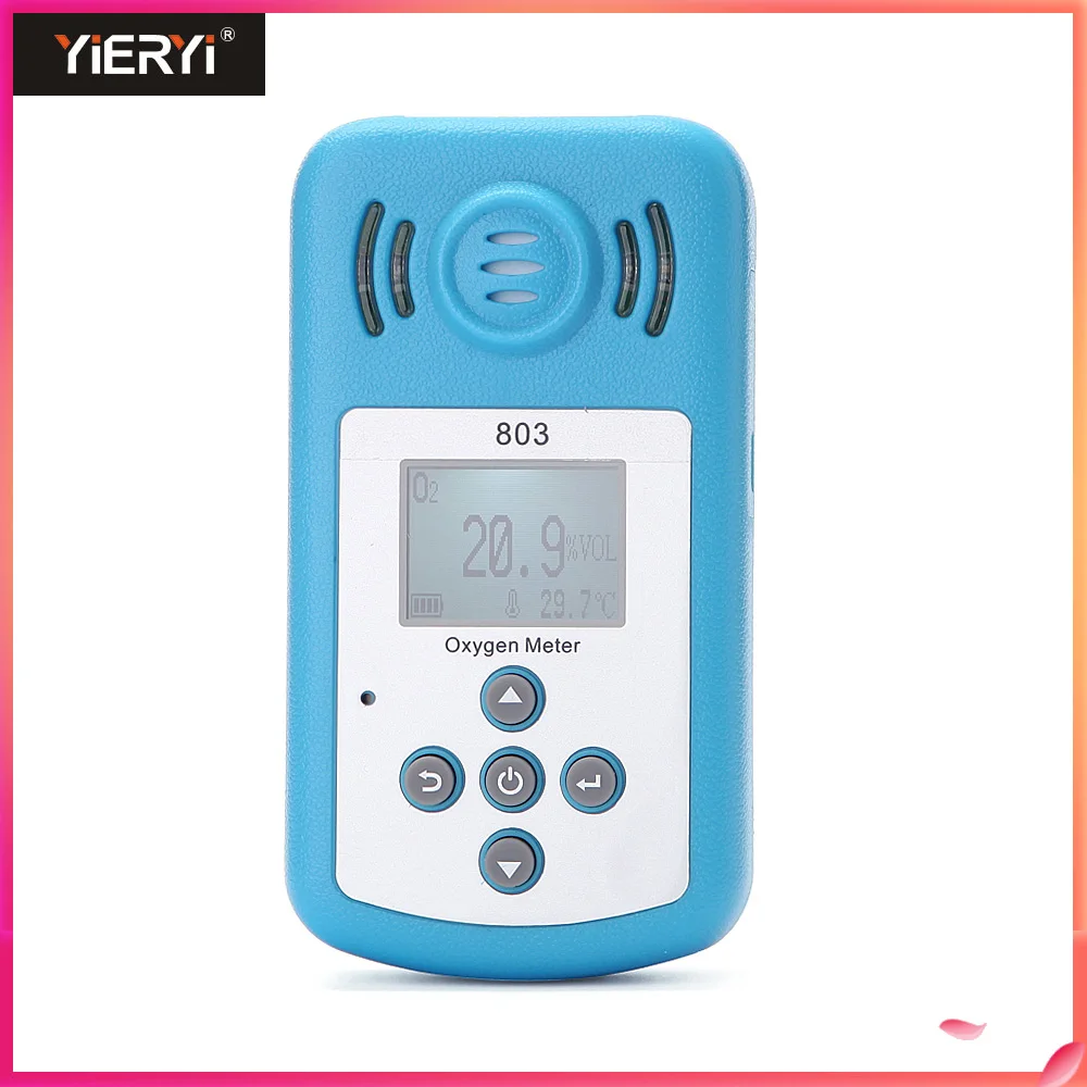 

Yieryi KXL-803 Digital Meter Oxygen Meter Portable Oxygen(O2) Concentration Detector with LCD Display and Sound-light Alarm