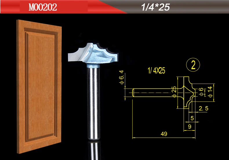 Tideway 1/" хвостовик промышленного класса деревообрабатывающие дверные резаки для шкафа с ЧПУ с узором для резьбы по дереву