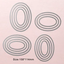 

InLoveArts 15Pcs DIY Oval Circle Frame Metal Cutting Dies Card Embossing Stencil Scrapbook Paper Craft Album Decor 158*114mm