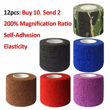 12 шт. самоприлипающий эластичный бинт 5 см х 4,5 м 200% увеличение коэффициент спортивный бинт Противоскользящий медицинский аварийный бинт