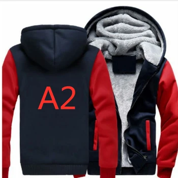

A2 New Winter Jacket Special Logo White Printed Men Sweatshirts Thickened Coat Men Hoodies Warm Men's Cotton Jackets Car Logo MC