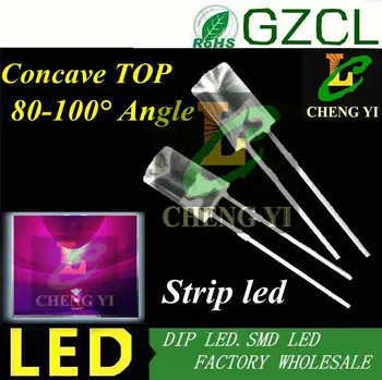 

PINK strip led 5mm Concave dip led 3.0-3.5V pink tree led diode Factory wholesale