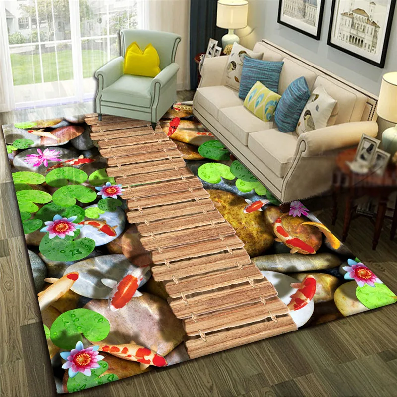 Новые творческие 3D печатных Садовый цветок Коврик для прихожей and Carpets