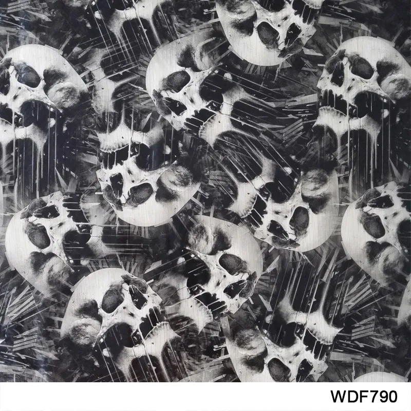 CS GWN1032 Skulls Barbwire ширина 50 см 10SQM водопроводная печать пленка гидро печать пленки