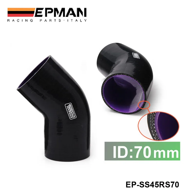 

4-PLY 2.75'' High Temperature Black 45 Degree Coupler Silicone Hose FOR Ford Focus ZX3/ZX5/SVT ZETEC EP-SS45RS70