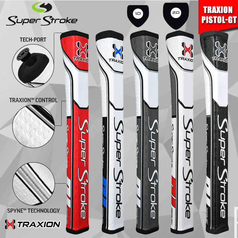 

New in 2019 Super stro** putter grips TRAXION PISTOL GT golf grips 1.0/2.0 size tech-port putter control free shipping