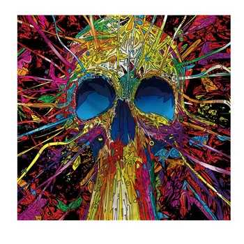 

Halloween skull tapestry nordic fantasy color multi-functional tapestry wall hanging beach towel