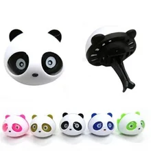 Car-styling Panda Car Perfumes 100 original 5ml Solid Air Freshener OEM Air Conditioning Vent Flavoring In Car parfums 2pcs/set
