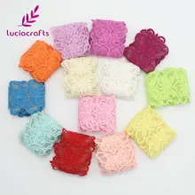 Lucia crafts 7,3 см Разноцветные формы Вязание Вышивка Хлопок Кружево DIY отделка Швейные аксессуары материалы N0513