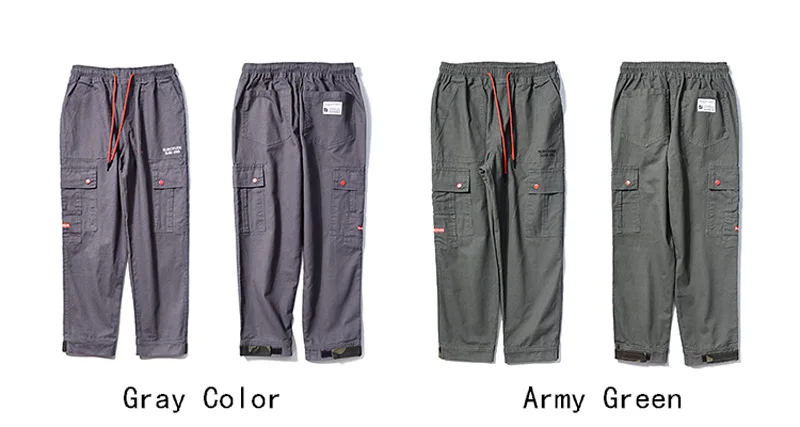 Американский уличный Стиль Для мужчин; джинсовые тренировочные штаны брюки Loose Fit камуфляж большой карман штаны-карго в стиле панк брюки