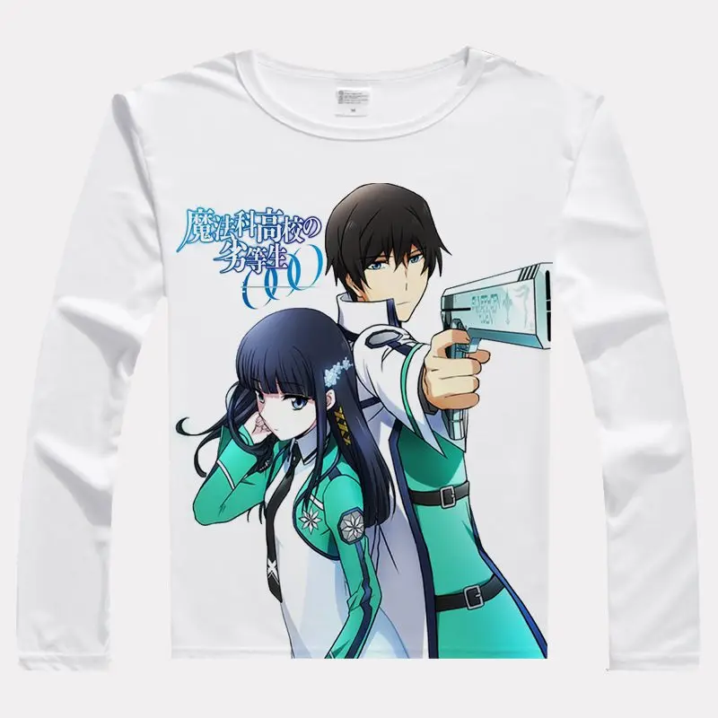 

Mahouka koukou no rettousei Print T-shirts shiba tatsuya Long Sleeve Tops shiba miyuki Unisex Spring Autumn Tees Shirts