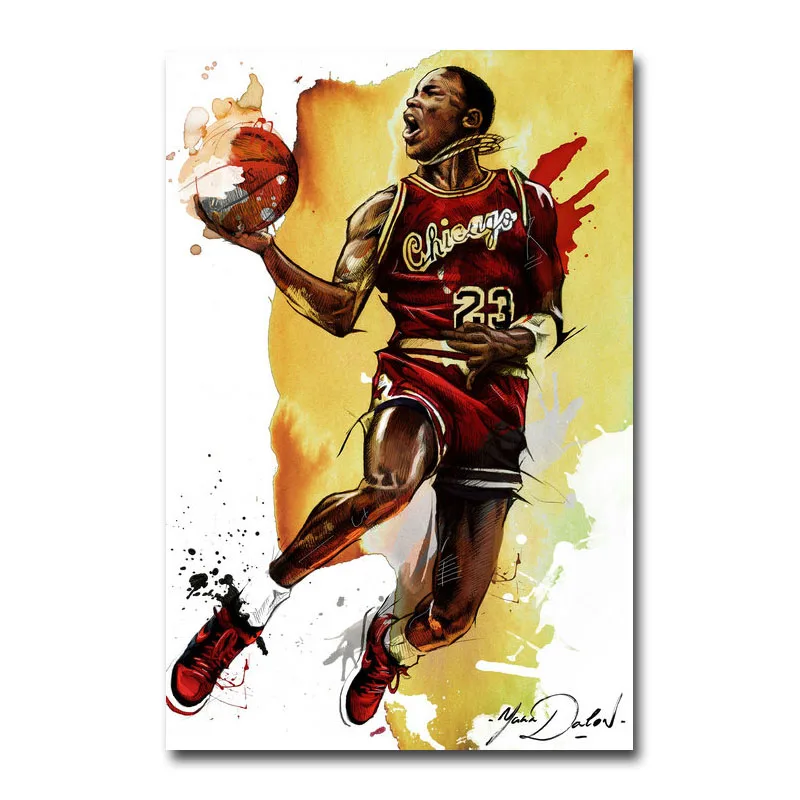Художественный шелковый или холщовый принт Jordan популярный кинопостер 13x20 24x36