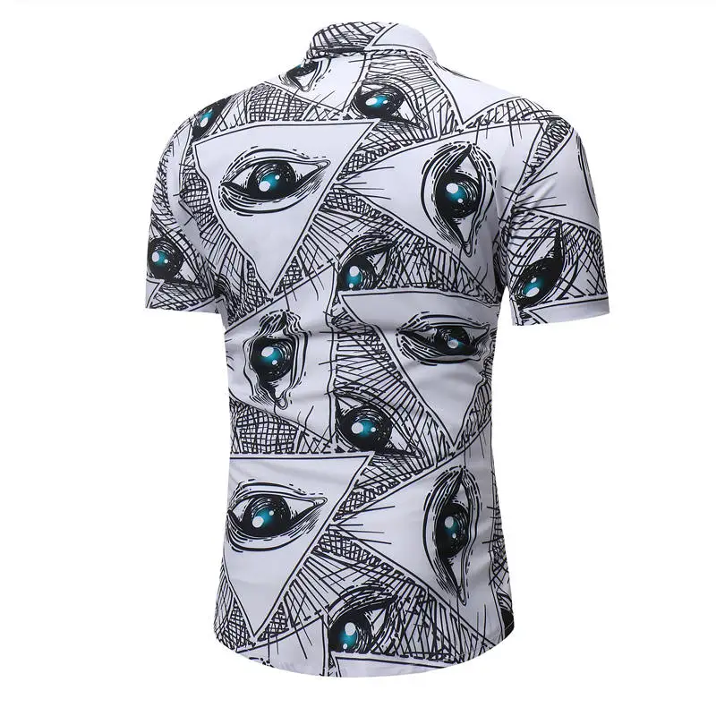 Гавайская рубашка мужская мужской Повседневное masculina печатных Пляжные рубашки короткий рукав модный бренд SizeM-3XL
