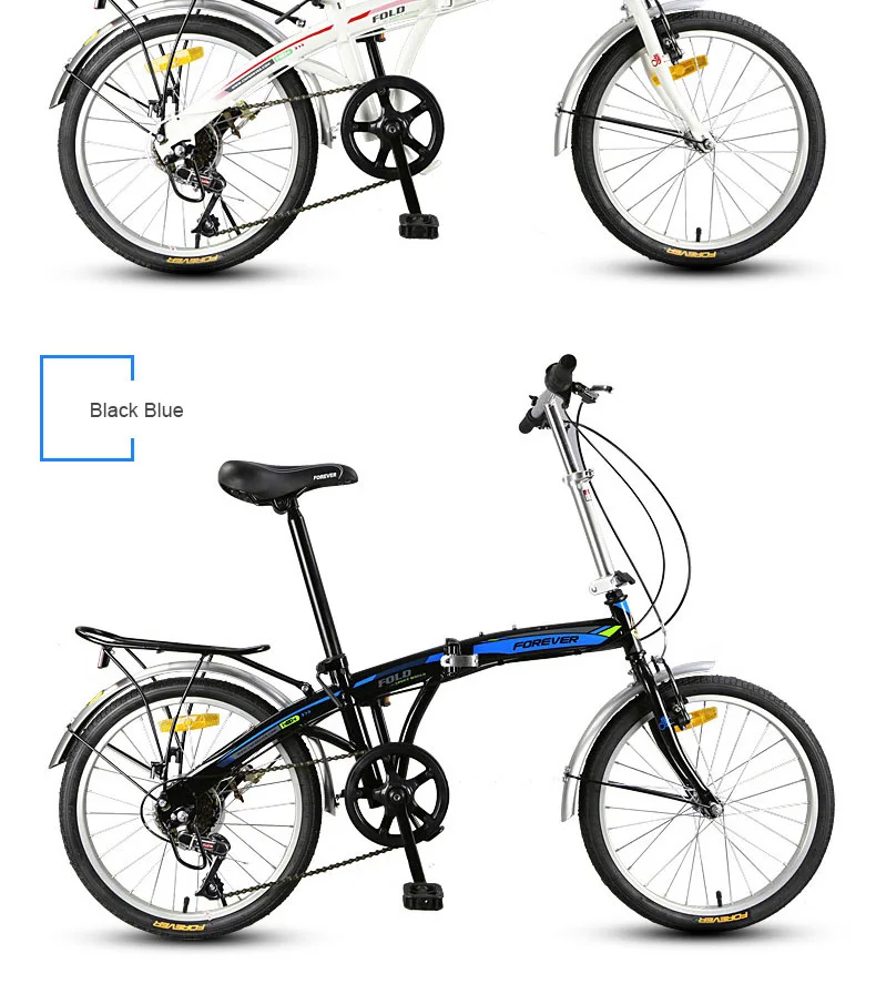 Discount Folding bicycle for men and women ultra  light portable 20  inch speed  wheel bicycle 9