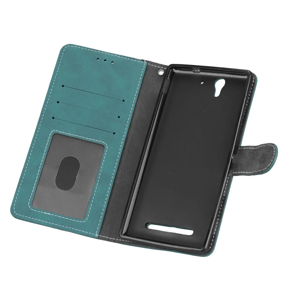 Чехол для sony Xperia C3, кожаный чехол-бумажник для sony Xperia C3 D2533 Dual D2502 S55T, откидной чехол с магнитной подставкой, чехол для телефона