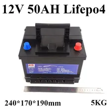 Портативная батарея Lifepo4 12V 50AH для 12V 600W 1000W UPS солнечного ветра фотоэлектрической энергии генерации энергии хранения грыжи лампы