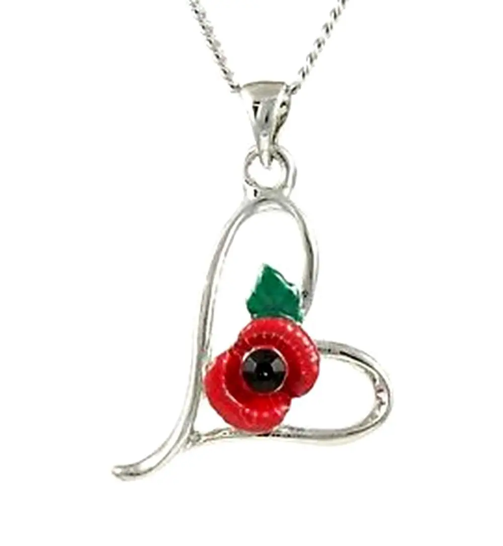 Poppy flower pendant Clearance