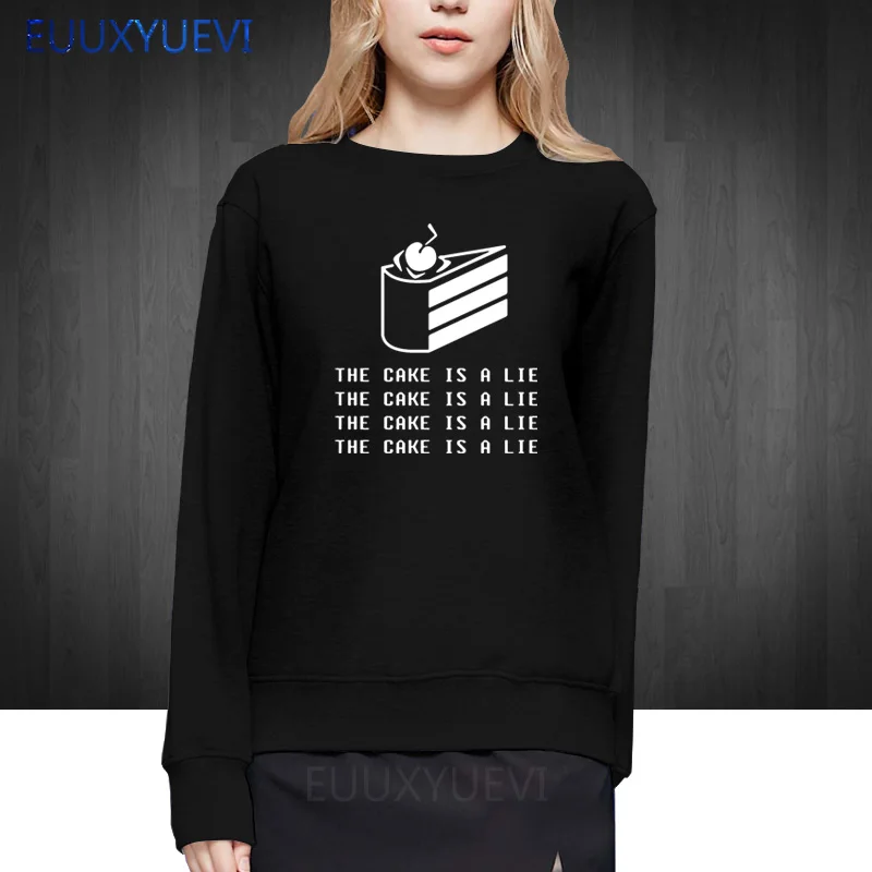 

Fashion New Portal 2 women hoodies Cotton Game full Sleeve The Cake Is A Lie sweatshirts pullover euu-193
