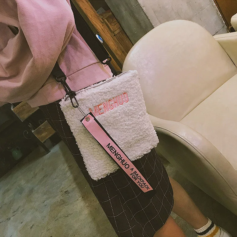 Menghuo Felt Women Bag HOT SALE 2017 Wool Women Messenger Bags Fashion Lady Crossbody Ribbon Women Shoulder Bags Drop Shipping (4)