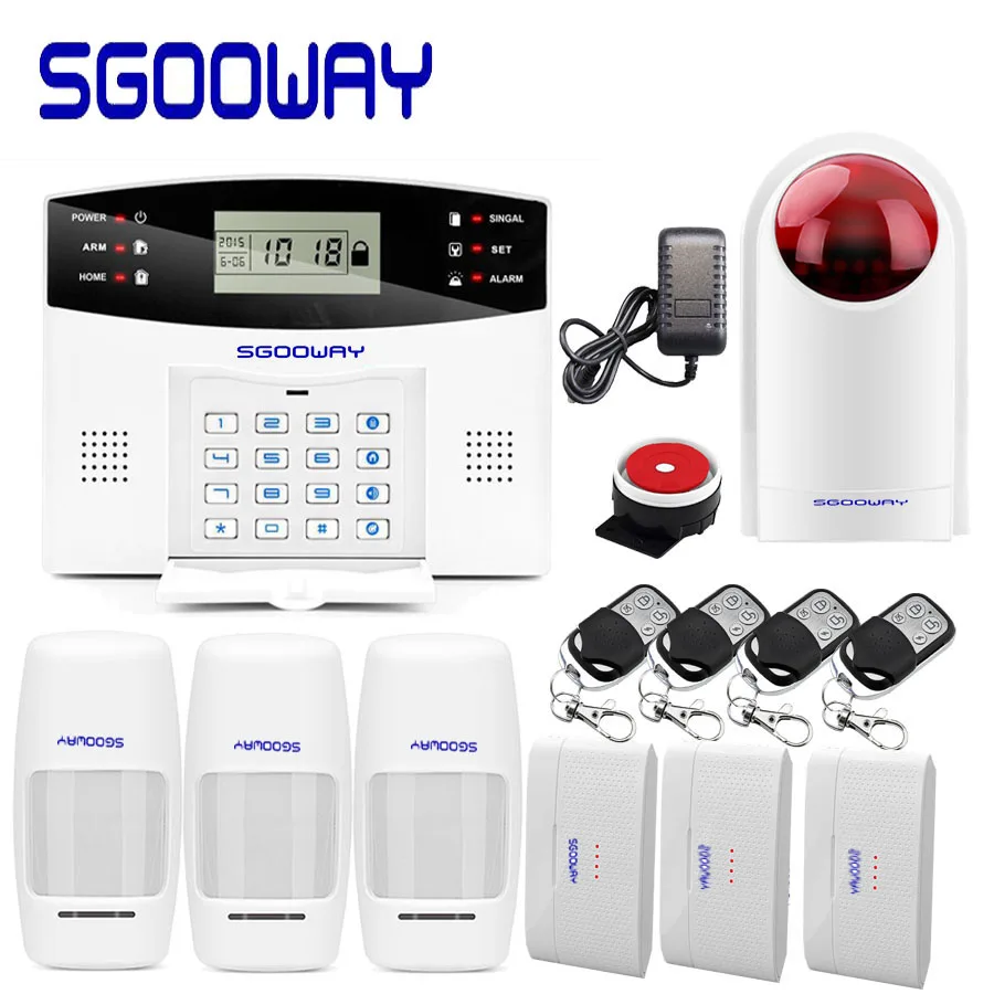Sgooway EN RU ES PL FR беспроводной домашней безопасности GSM сигнализация охранная система приложение пульт дистанционного управления рычаг снятия Sgooway EN RU ES PL FR беспроводной домашней безопасности GSM сигнализация охранная система приложение пульт дистанционного управления рычаг снятия