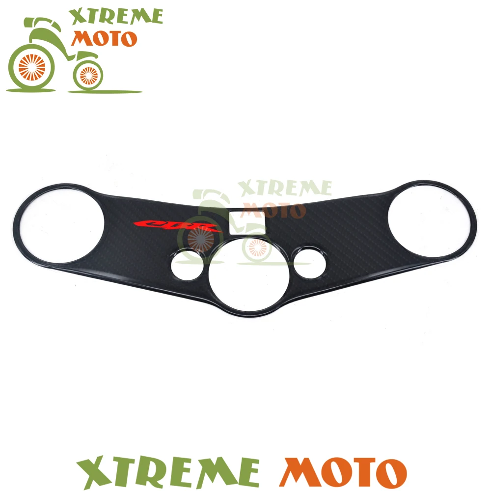 

Motorcycle Carbon Fiber Front Triple Tree Clamps End Upper Top Decal Pad Sticker For Honda CBR600RR 2007 2008 2009 2010 2011
