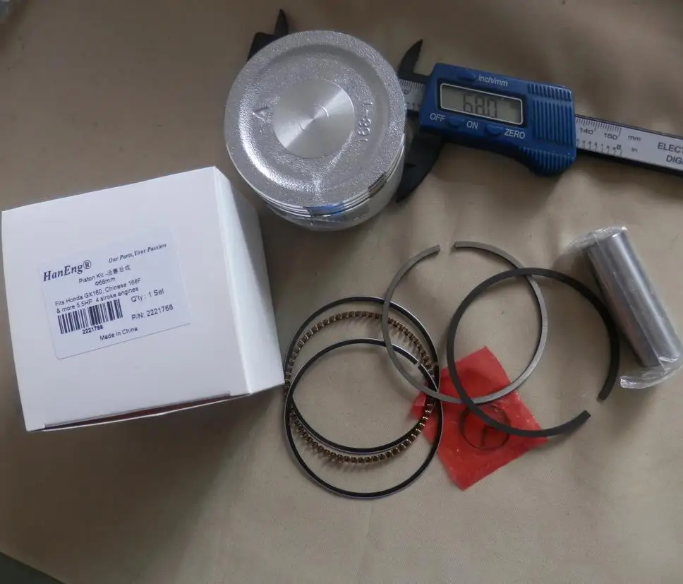 68mm HANENG PISTON KIT HONDA GX160 5.5hp 1