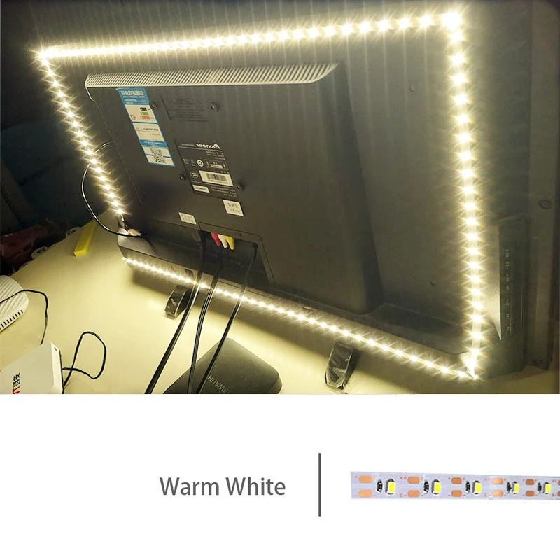 USB Светодиодная лента Подсветка лампа лента 1 м 2 м 3 м 4 м 5 м 60 светодиодный s/M смещение освещение для рабочего стола плоский экран ЖК-телевизор HD ТВ монитор ПК
