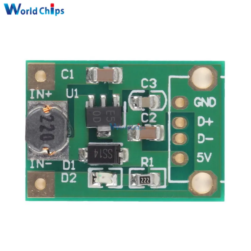 

2Pcs 600mA DC-DC Mini Step Up Power Module 1-5V To 5V Step-up Boost Converter For Arduino