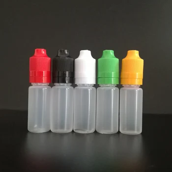 

10ml PE Plastic Dropper Bottle E liquid E Juice Bottle With Tamper Evident Child Proof Cap Long Thin Tip Empty Nail Gel bottles