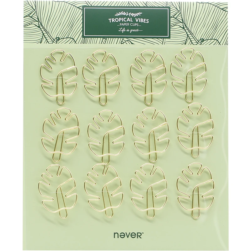 NEVER Plant Series Cactus Flamingo shape Metal Clips Notes Letter Paper Clip Cute Bookmark Planner Tool Office Gift  Stationery