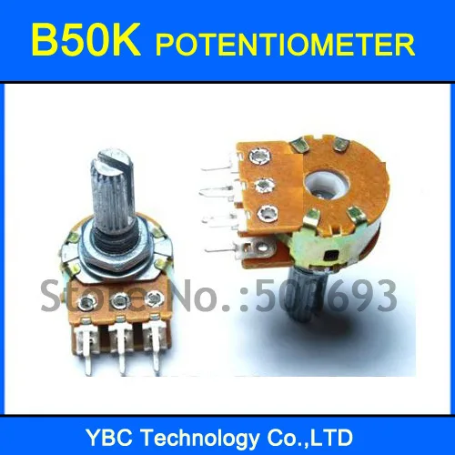 20pcs B50K 20MM 6Pins Rotary Potentiometer Free Shippingpotentiometer