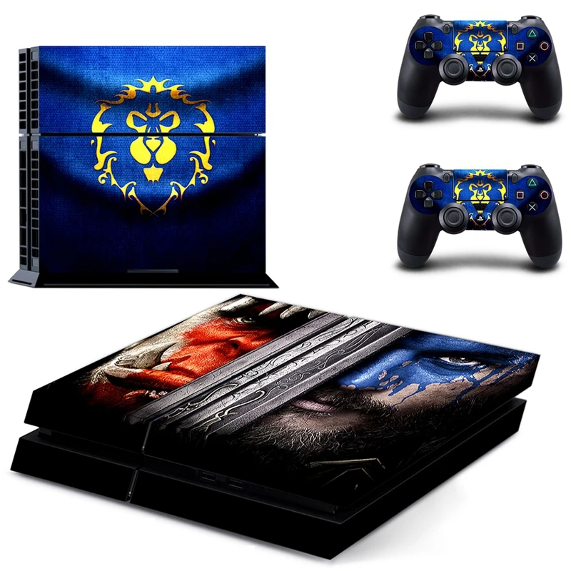 Warcraft стиль кожи Наклейка Обложка для Playstation 4 PS4 консоли и Обложка наклейки 2 контроллеров