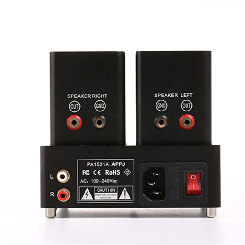 

APPJ PA1501A 6AD10 Vacuum Tube Amplifier Audio Hifi Mini Desktop Power Amp Black
