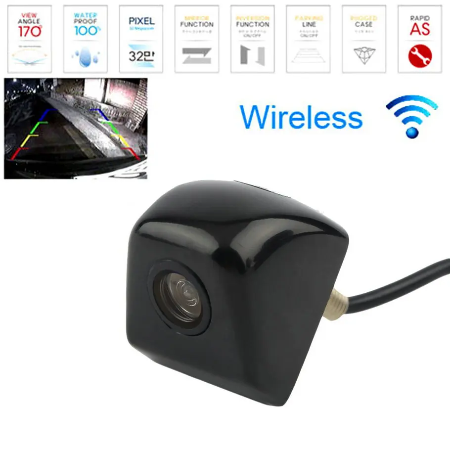 

New Waterproof CCD Universal Wireless Car Rear view Camera 170 degree BackUp Reverse Parking Front/Side View Camera Night Vision