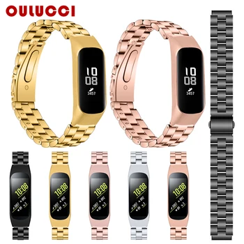

Oulucci Replacement Stainless Metal Wrist Strap For Samsung Gear Fit-e Luxury Watchband Bracelet For Samsung Fit e SM-R375 bands