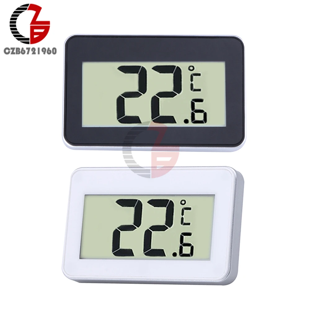 

Mini LCD Digital Thermometer Hygrometer Fridge Thermometer Car Auto Humidity Temperature Tester Detector Magnet Hook