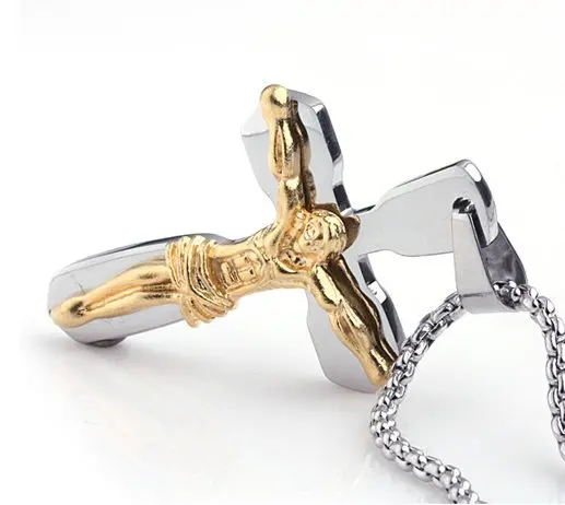Титана стали крест иисуса подвеска мужчины ожерелье|necklace with perfume bottle|necklace squarependant