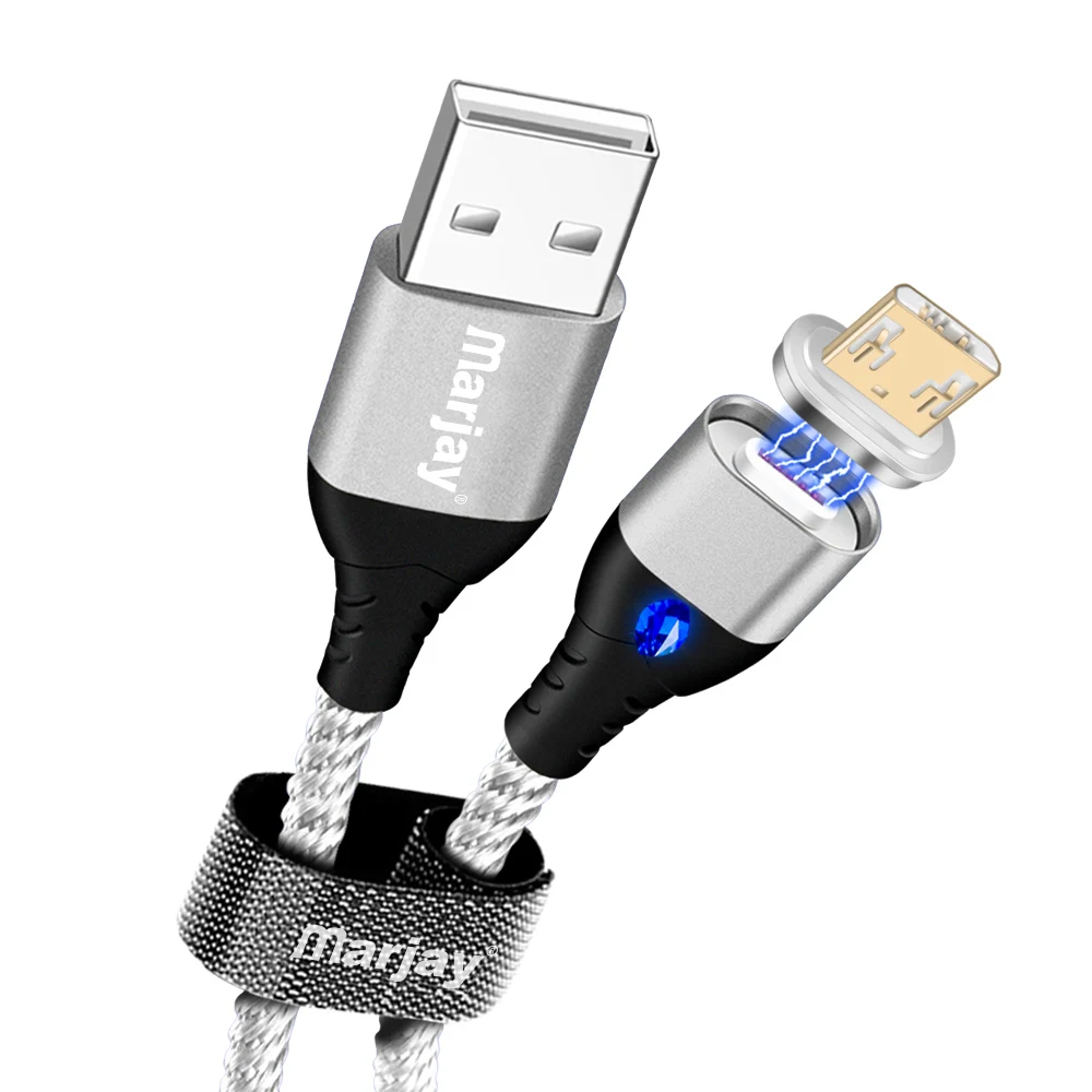 Marjay Магнитный usb-кабель для iphone X Xs Max 3A быстрой зарядки Тип C Магнит Micro USB кабель для samsung S8 S9 Xiaomi huawei